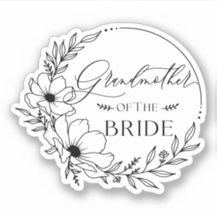 grandmother of bride sticker