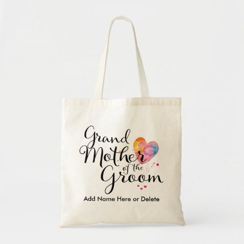 Grandmother of Groom Budget Tote Watercolor