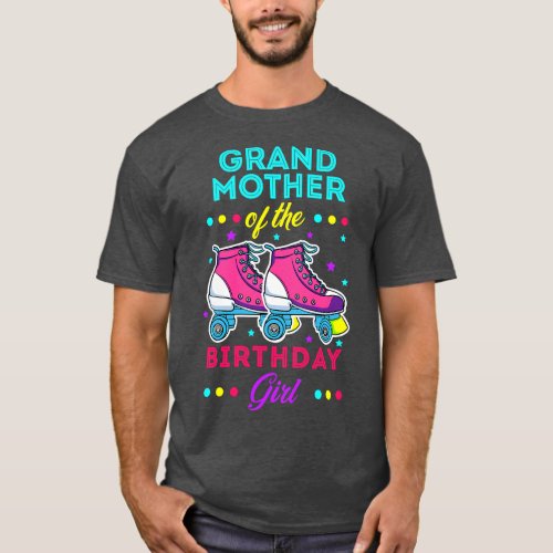 Grandmother of the Birthday Girl Roller Skates Bda T_Shirt