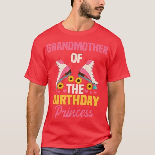 Grandmother of the Birthday Princess Roller Skates T_Shirt