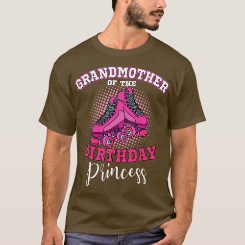 Grandmother of the Birthday Princess Roller Skates T_Shirt