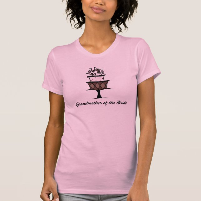 Grandmother of the Bride Cake T-Shirt (Front)