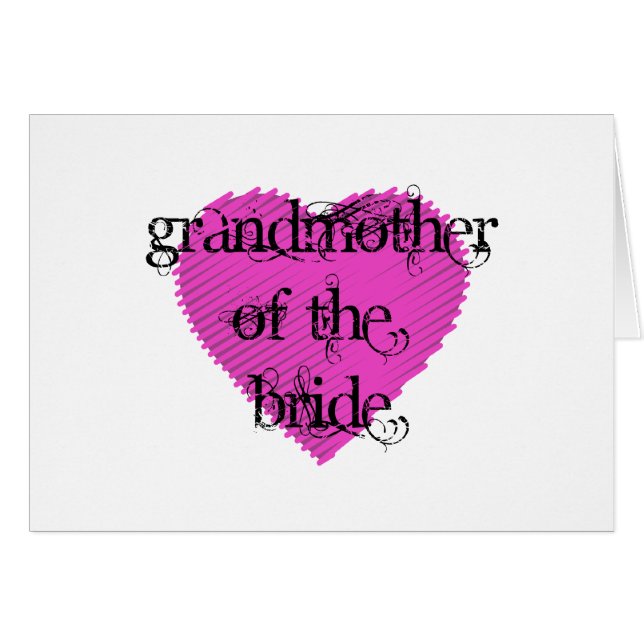 Grandmother of the Bride Cards (Front Horizontal)