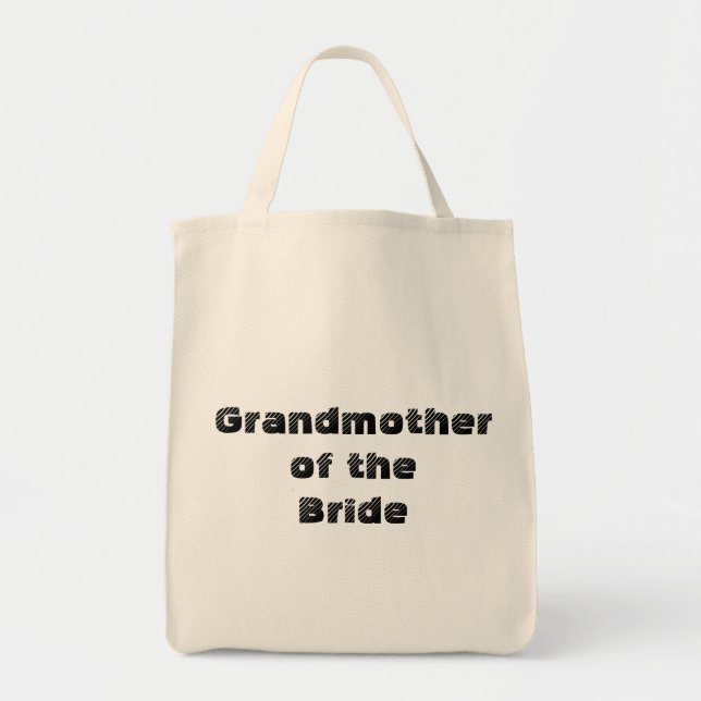 Grandmother of the Bride Large Tote Bag (Front)