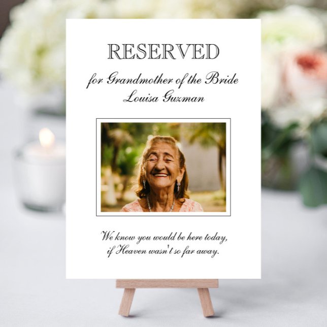 Grandmother of the Bride Memorial Photo Wedding Foam Board (Creator Uploaded)