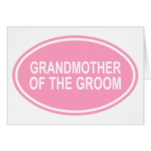 Grandmother of the Groom Wedding Oval Pink Cards