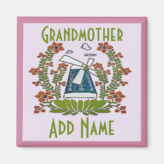 Grandmother, Pennsylvania Dutch, Windmill Magnet