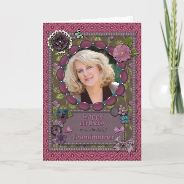 Grandmother, Photo card for a birthday (Front)