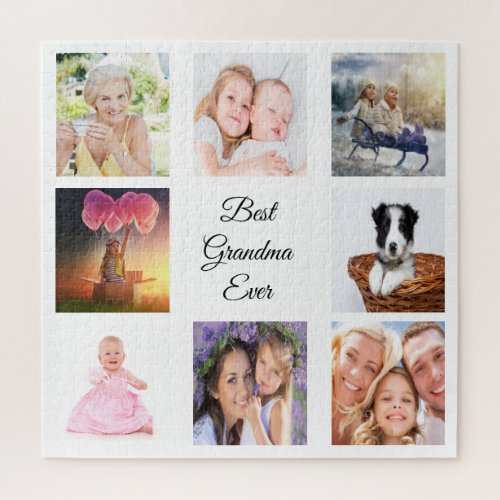Grandmother Photo collage best grandma ever Jigsaw Puzzle