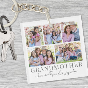 Grandmother Photo Collage Keychain