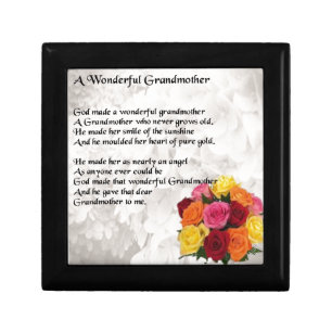 Grandmother Poem - Flowers Keepsake Box