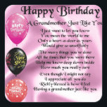 Grandmother Poem -  Happy Birthday Square Sticker<br><div class="desc">A great gift for a grandmother on her birthday</div>