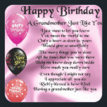 Grandmother Poem -  Happy Birthday Square Sticker<br><div class="desc">A great gift for a grandmother on her birthday</div>