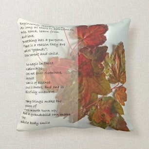 Grandmother Poem Throw Pillow