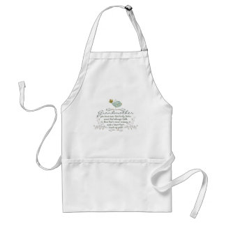 Grandmother Poem with Birds Adult Apron