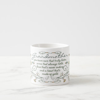 Grandmother Poem with Birds Espresso Cup