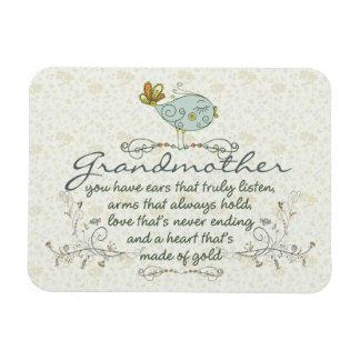 Grandmother Poem with Birds Magnet