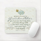 Grandmother Poem with Birds Mouse Pad (With Mouse)