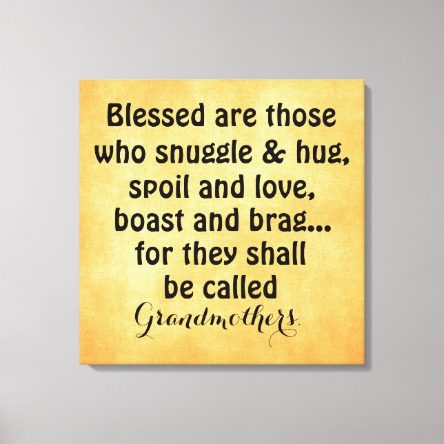 Grandmother Quote Canvas (Front)