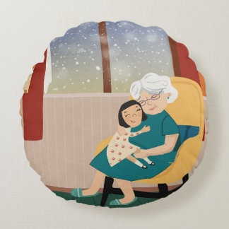 Grandmother Round Pillow