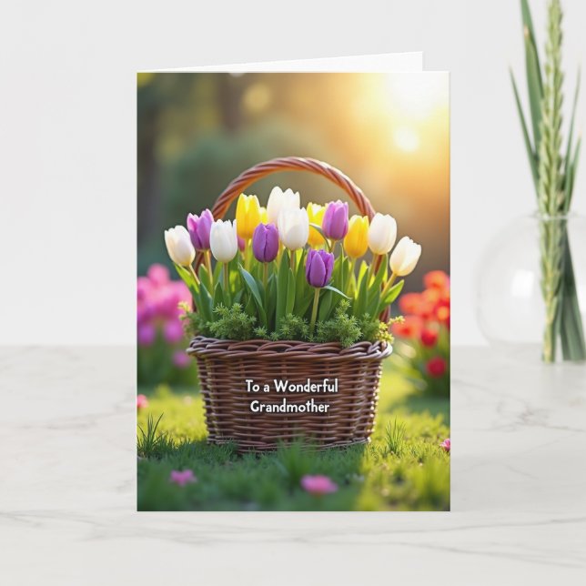 Grandmother Spring Bloom Card (Front)