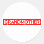 Grandmother Stamp Classic Round Sticker