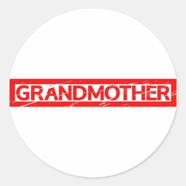 Grandmother Stamp Classic Round Sticker (Front)
