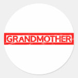 Grandmother Stamp Classic Round Sticker