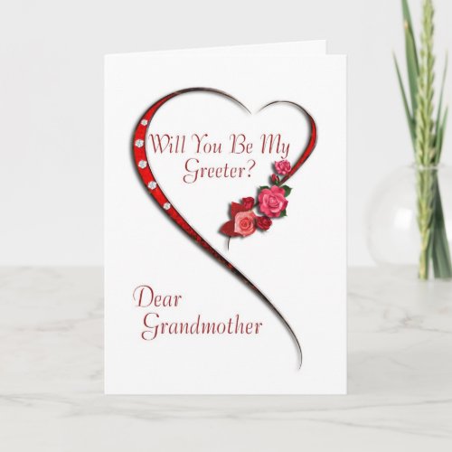 Grandmother Swirling heart Greeter invitation