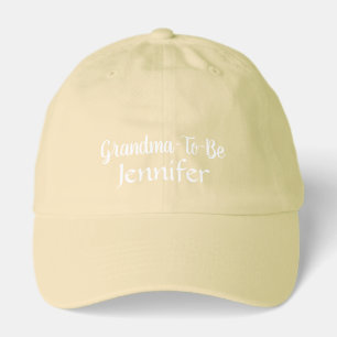 GRANDMOTHER TO BE Pink Hat NAME
