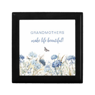Grandmother Wildflowers Dusty Blue Mother's Day Gift Box