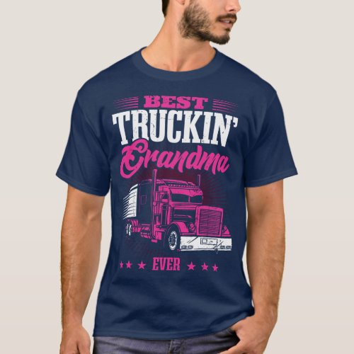 Grandmother Women Truck Driver Best Truckin Grandm T_Shirt