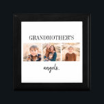 Grandmother's Angels Multi-Photo Collage Jewelry Gift Box<br><div class="desc">Custom Multi-Photo Collage Jewelry Keepsake Box.  Grandmother Gift.  3 Photos.  Grandmother's Angels.  Grandmother can be changed to any name.</div>