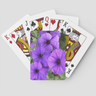 Grandmother's Beautiful Petunias Poker Cards