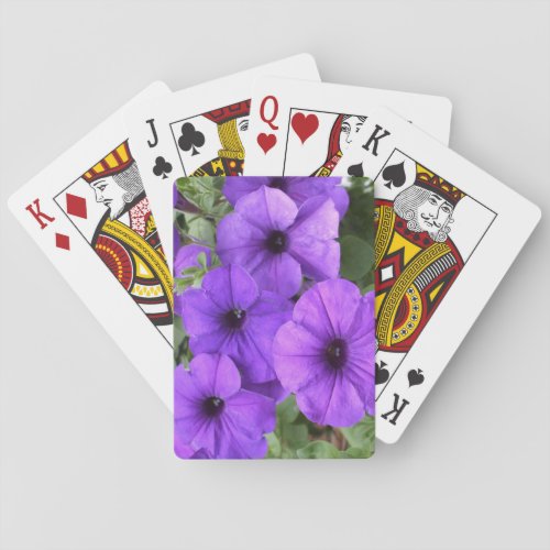 Grandmothers Beautiful Petunias Poker Cards