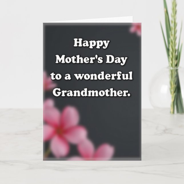 Grandmothers Day Blossom Card (Front)
