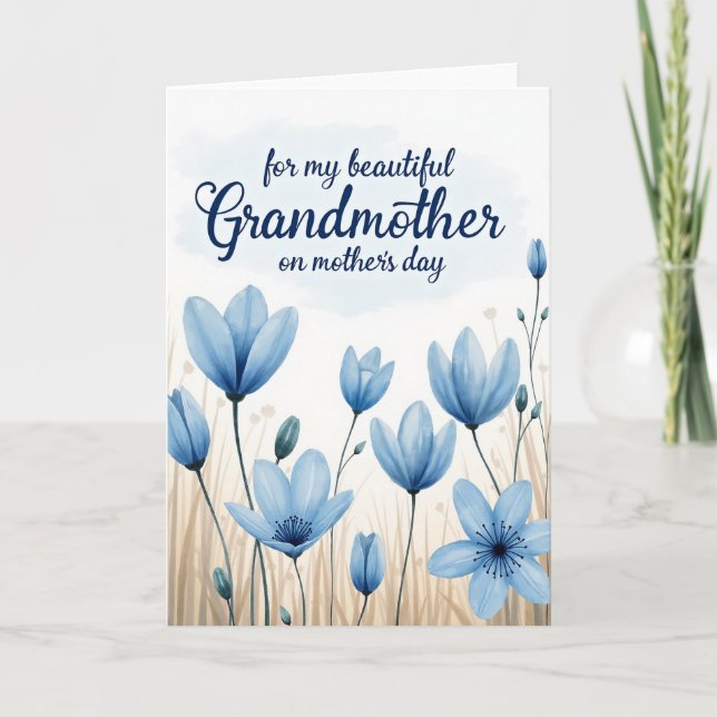 Grandmothers Day Floral Beauty Card (Front)