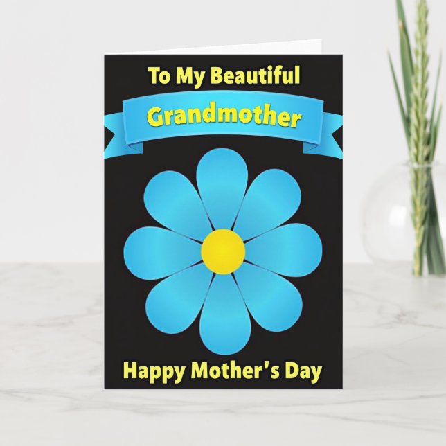 Grandmothers Floral Emblem Card (Front)