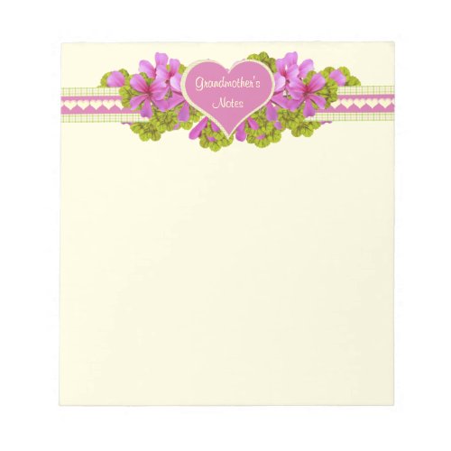 Grandmothers Love Notes Pink Hearts