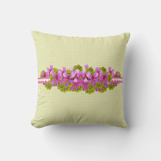 Grandmother's Love Plaid Throw Pillow (Front)
