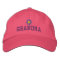 Grandmothers Purple Flower Embroidered Hat