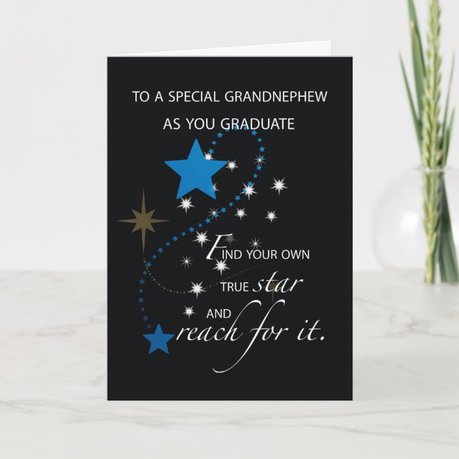 Grandnephew Graduation Star Card (Front)