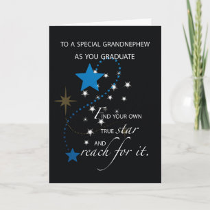 Grandnephew Graduation Star Card