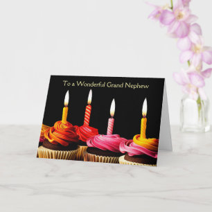 Grandnephew Happy Birthday With Cupcakes Card