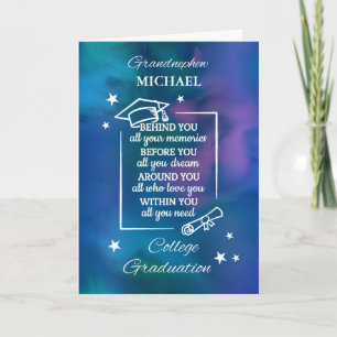 Grandnephew Personalize College Graduation Quote Card