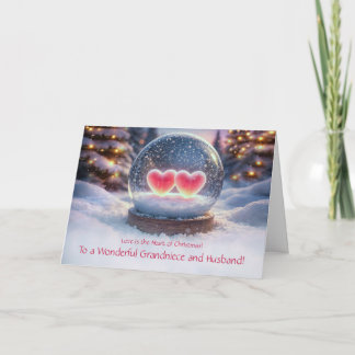Grandniece and Husband Christmas Holidays Heart Card