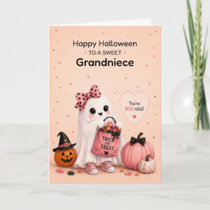 Grandniece Halloween Cute Ghost Card