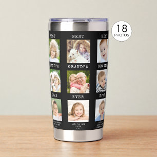 Grandpa 18 Photos Custom Columns Insulated Tumbler
