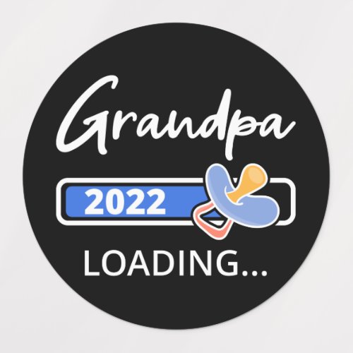 Grandpa 2022 Loading I _ Promoted To Grandfather Labels