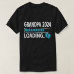 Grandpa 2024 Loading New Grandfather Grandpa to be T-Shirt<br><div class="desc">A funny design that says "Grandpa 2024 Loading" for proud new grandfather or Grandpa to be who is expecting new baby in the family,  to become a New Grandpa in 2024 Wear this to recognize your going to be a sweet and cool Grandad in the entire world!</div>